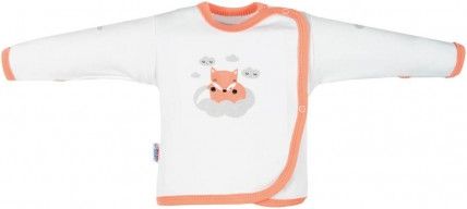 Kojenecká bavlněná košilka New Baby Liška lososová, Růžová, 50 - obrázek 1