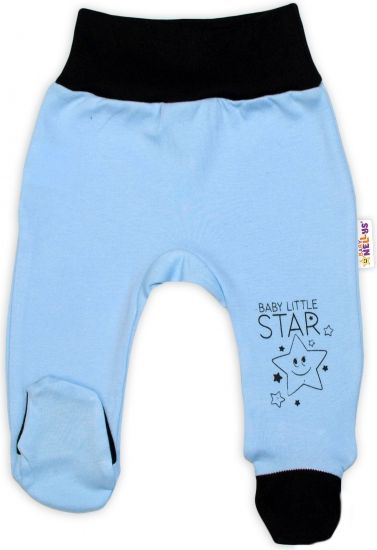 Baby Nellys Baby Nellys Kojenecké polodupačky, modré - Baby Little Star, vel. 56 56 (1-2m) - obrázek 1