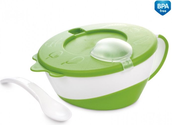 Dětská cestovní miska s lžičkou Canpol babies 31/406 zelená - obrázek 1