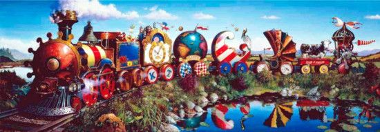 ANATOLIAN Panoramatické puzzle Vlak plný příběhů 1000 dílků - obrázek 1