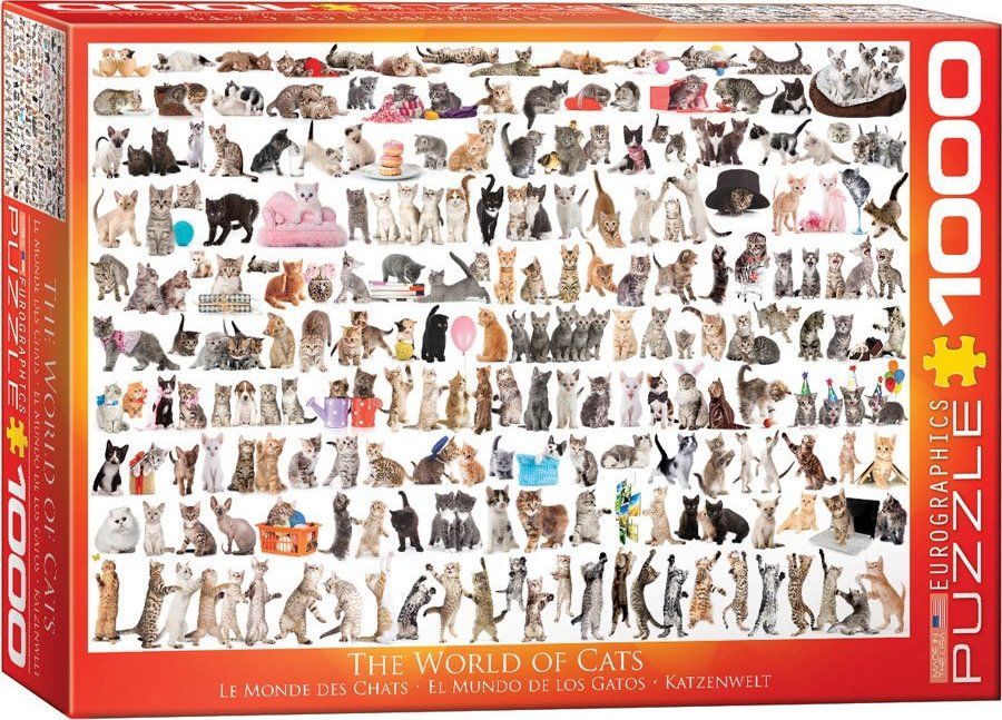 EUROGRAPHICS Puzzle Svět koček 1000 dílků - obrázek 2