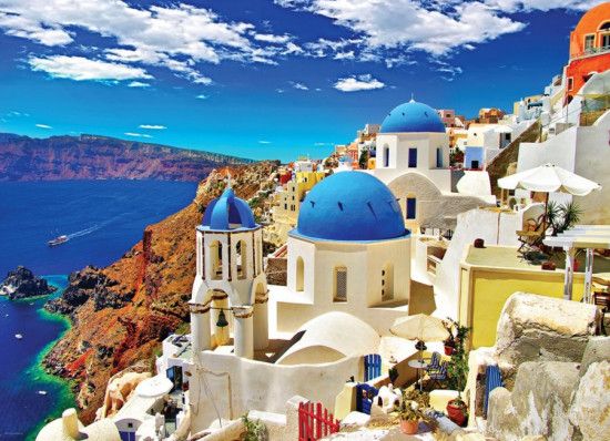 EUROGRAPHICS Puzzle Oia, Santorini, Řecko 1000 dílků - obrázek 1