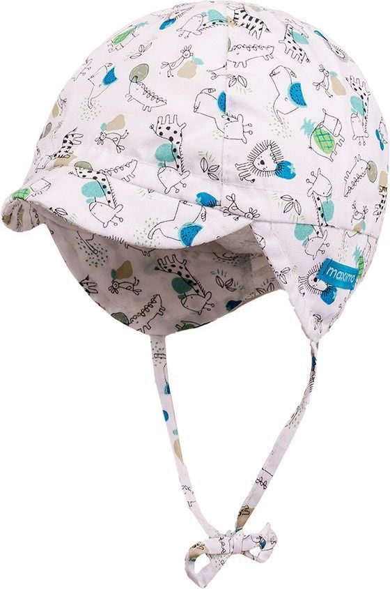 Maximo Baby Cap With Visor Band - weiss-aqua-kleine tiere 47 - obrázek 1