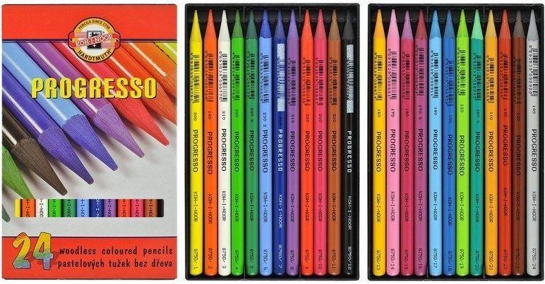 KOH-I-NOOR Pastelky 8758/24 progresso dlouhe - obrázek 2