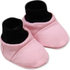 Baby Nellys Botičky/ponožtičky, Little princess bavlna - růžovo/černé - obrázek 1