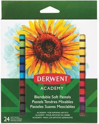 Pastelové křídy "Academy", 24 různých barev, DERWENT, set 24 ks - obrázek 1