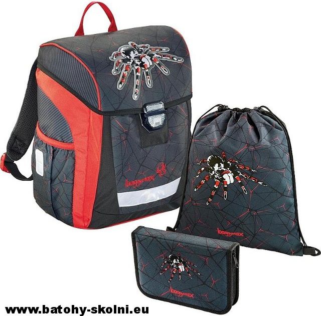 Školní aktovka 3 dílný set Hama Baggymax Trikky Pavouk - Doprava Zdarma - obrázek 2