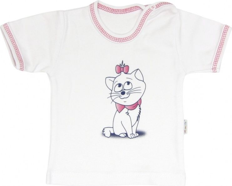 Mamatti Mamatti Bavlněné tričko Kočka Srdíčko - krátký rukáv , roz. 98 98 (2-3r) - obrázek 1