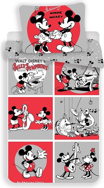 JERRY FABRICS Povlečení Mickey a Minnie classics 100% Bavlna 140/200, 70/90 cm - obrázek 1