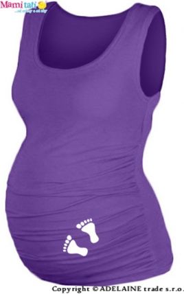 Mamitati Top, tílko Dana s potiskem Nožiček - fialové, vel. L/XL, D19 - obrázek 1