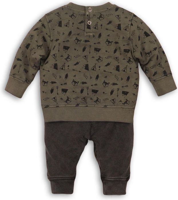Minoti Chlapecký set , mikina a tepláky khaki 62/68 - obrázek 3