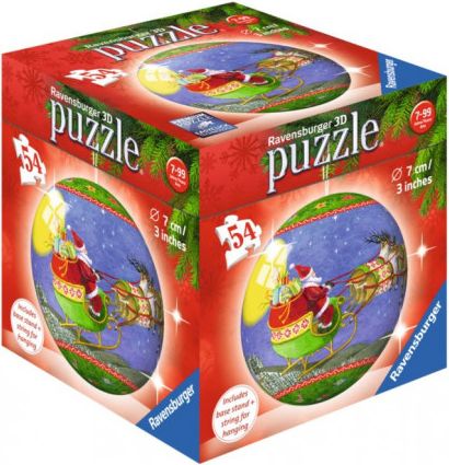RAVENSBURGER Puzzleball Vánoční baňka Santa Claus 54 dílků - obrázek 1