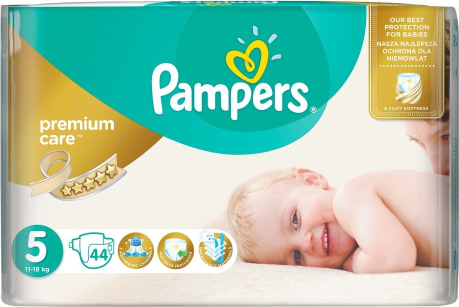 PAMPERS Premium Care 5 Junior 44ks - obrázek 1