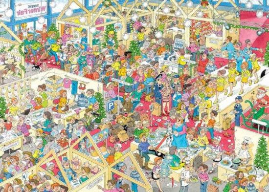 JUMBO Puzzle Zimní veletrh 1000 dílků - obrázek 1