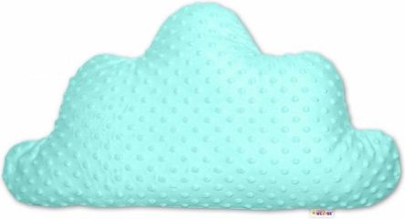 Dětský dekorační polštář Baby Nellys, mráček - minky mátový