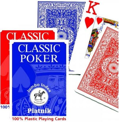PIATNIK Plastic Poker Jumbo - Plastové hrací karty - obrázek 1