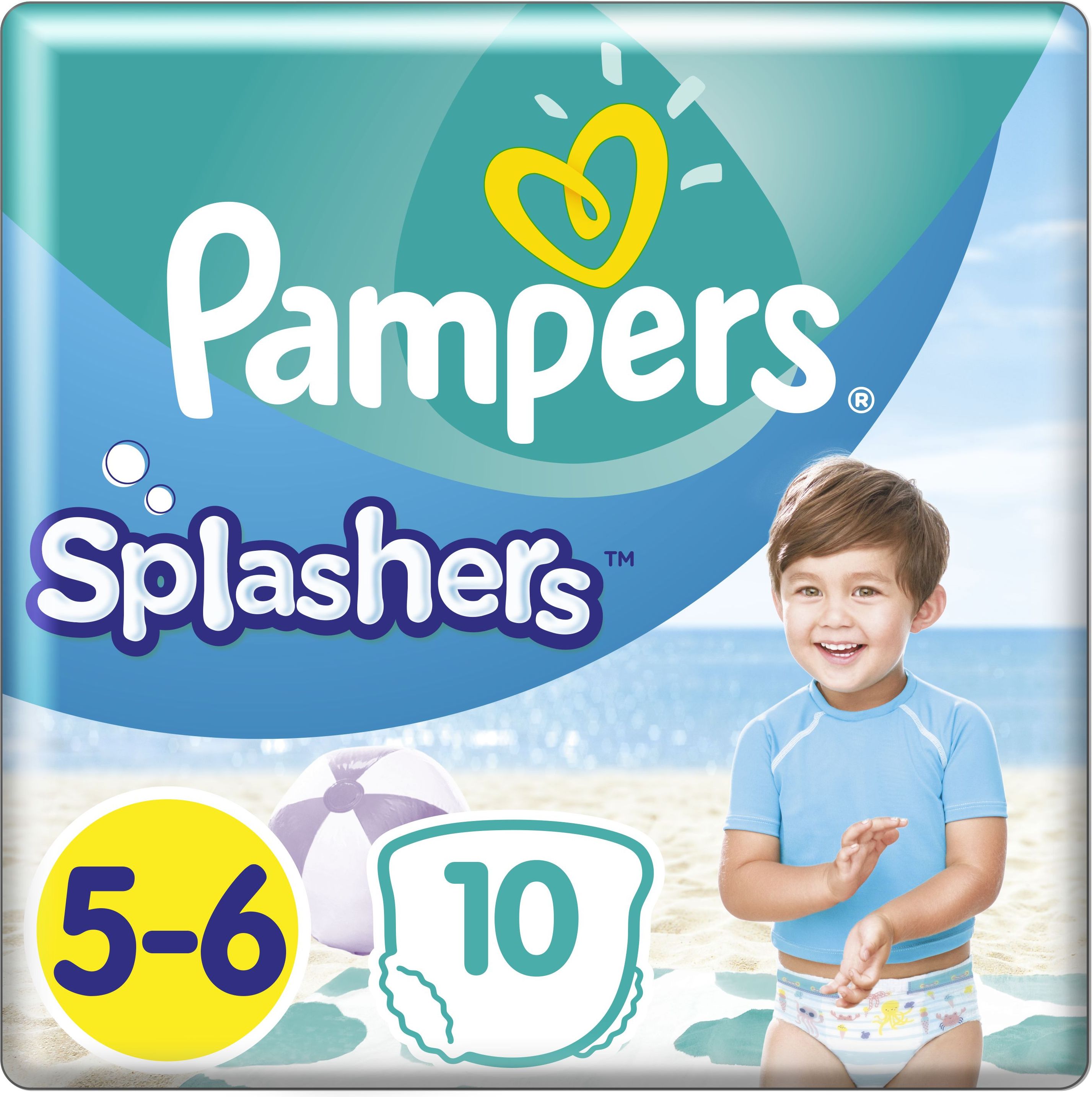 Pampers Splashers Kalhotkové plenky vel. 5 14+ kg Carry Pack 10 ks - obrázek 5