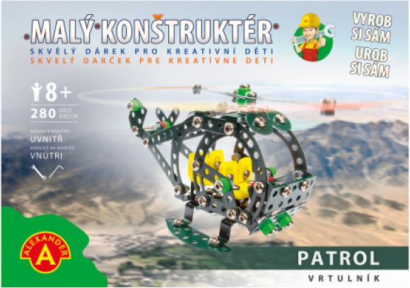 Malý konstruktér - PATROL VRTULNÍK 280 dílků - obrázek 1