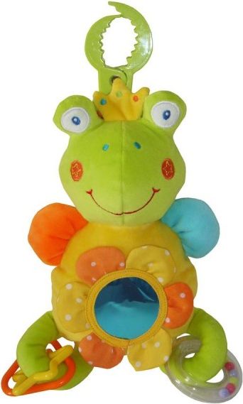 Kojenecká plyšová hračka na kočárek, Žabka se zrcátkem, Baby Mix, Baby Mix - obrázek 1