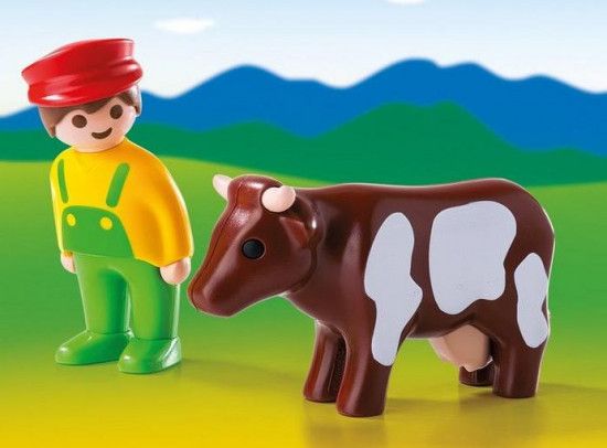 PLAYMOBIL Farmář s kravičkou (1.2.3) 6972 - obrázek 1