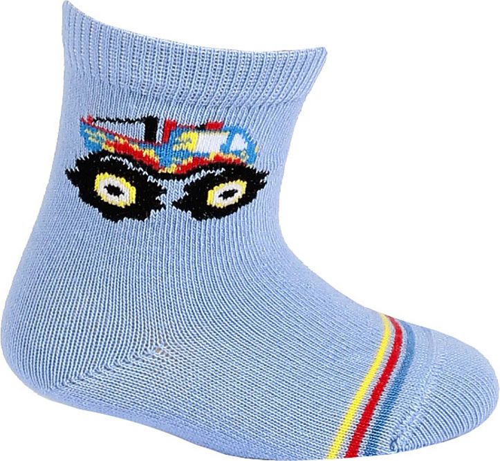 Kojenecké chlapecké ponožky WOLA MONSTER TRUCK modré blue Velikost: 12-14 - obrázek 1