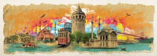 ART PUZZLE Panoramatické puzzle Istanbul - koláž 1000 dílků - obrázek 1