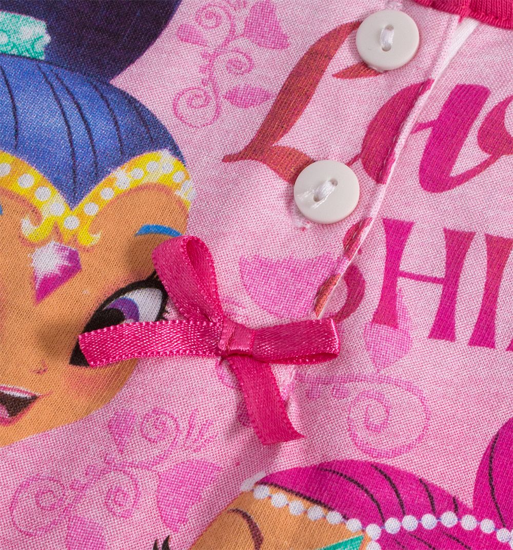 Dívčí letní pyžamo SHIMMER & SHINE LOVE TO SHINE růžové fuxi Velikost: 122 - obrázek 4