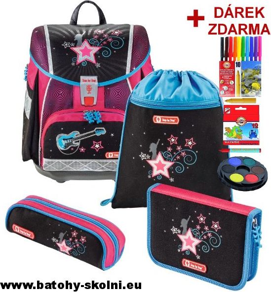 Školní aktovka Pop Star TOUCH2 4-dílný set Hama Step by Step - obrázek 1