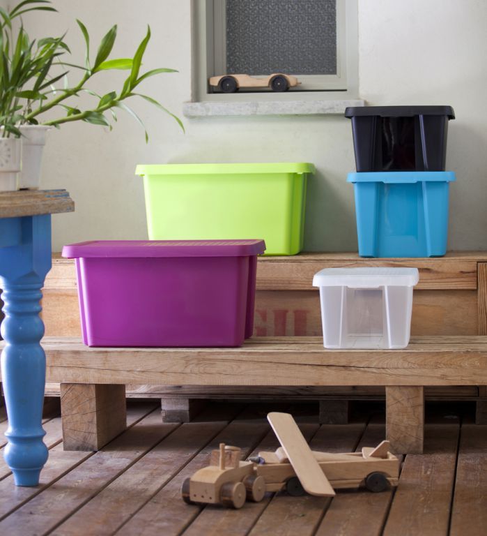 CURVER Úložný box s víkem 45L - modrý R41149 - obrázek 2
