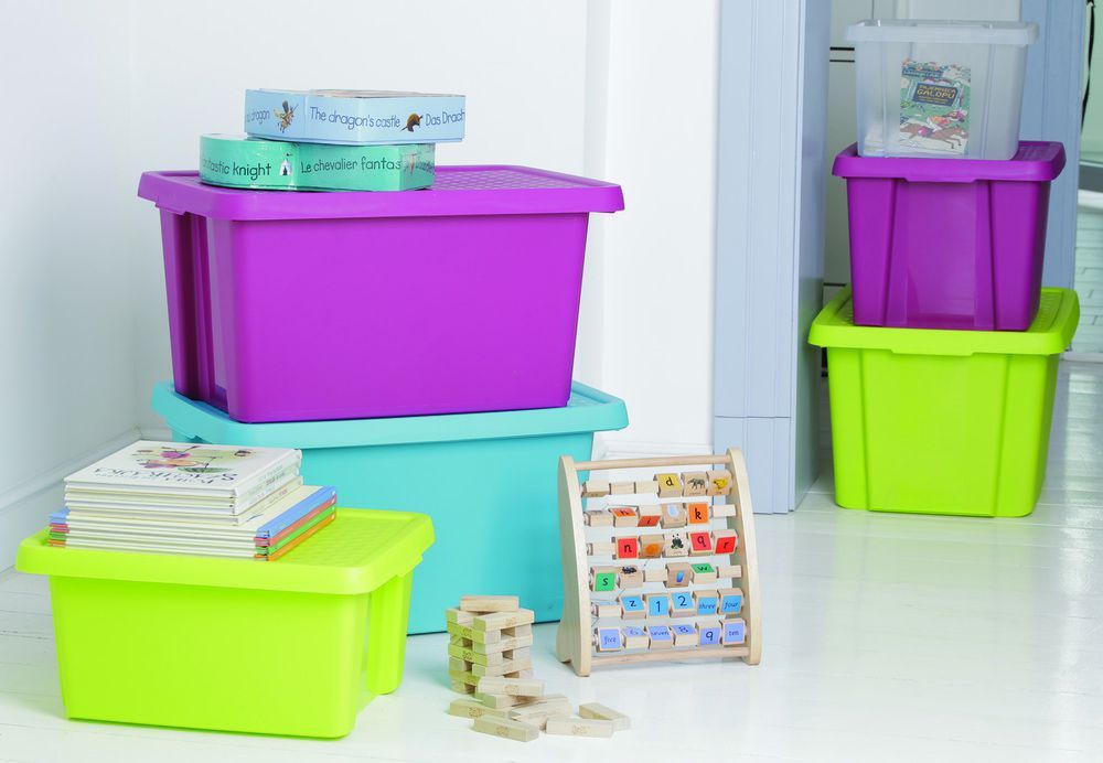 CURVER Úložný box s víkem 45L - modrý R41149 - obrázek 3