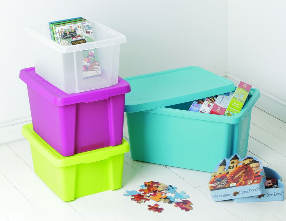 CURVER Úložný box s víkem 45L - modrý R41149 - obrázek 4