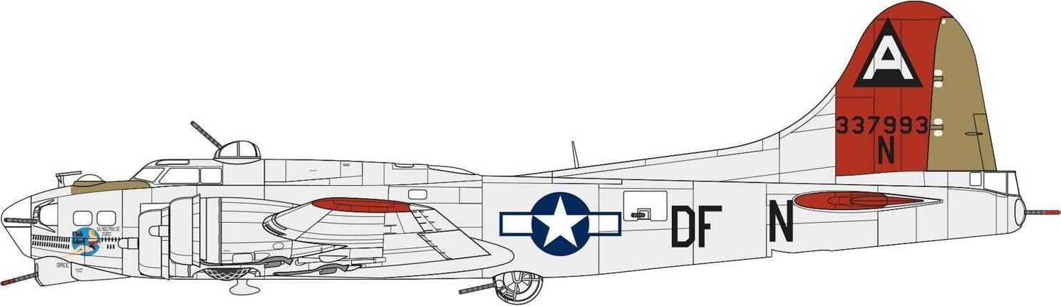 AIRFIX Classic Kit letadlo A08017A - Boeing B17G Flying Fortress - New Schemes (1:72) - obrázek 2