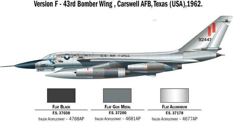 ITALERI Model Kit letadlo 1142 - B-58 Hustler (1:72) - obrázek 7