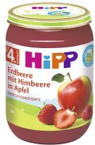 Hipp OVOCE BIO Jablka s jahodami a malinami 190 g - obrázek 1