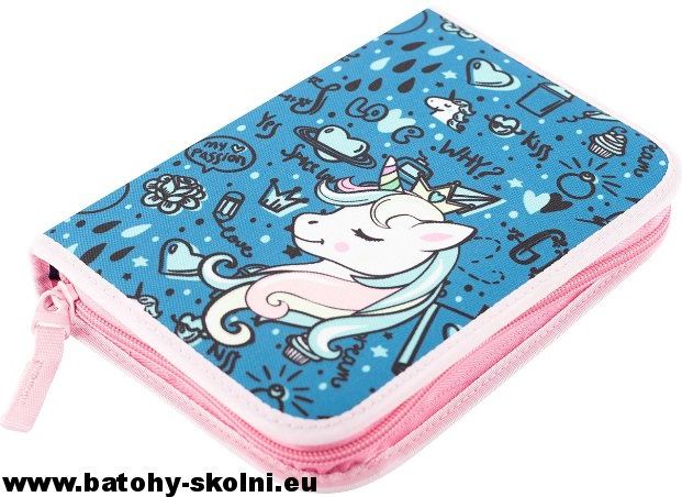 Školní jednopatrový penál jednorožec Unicornt Hama - obrázek 3