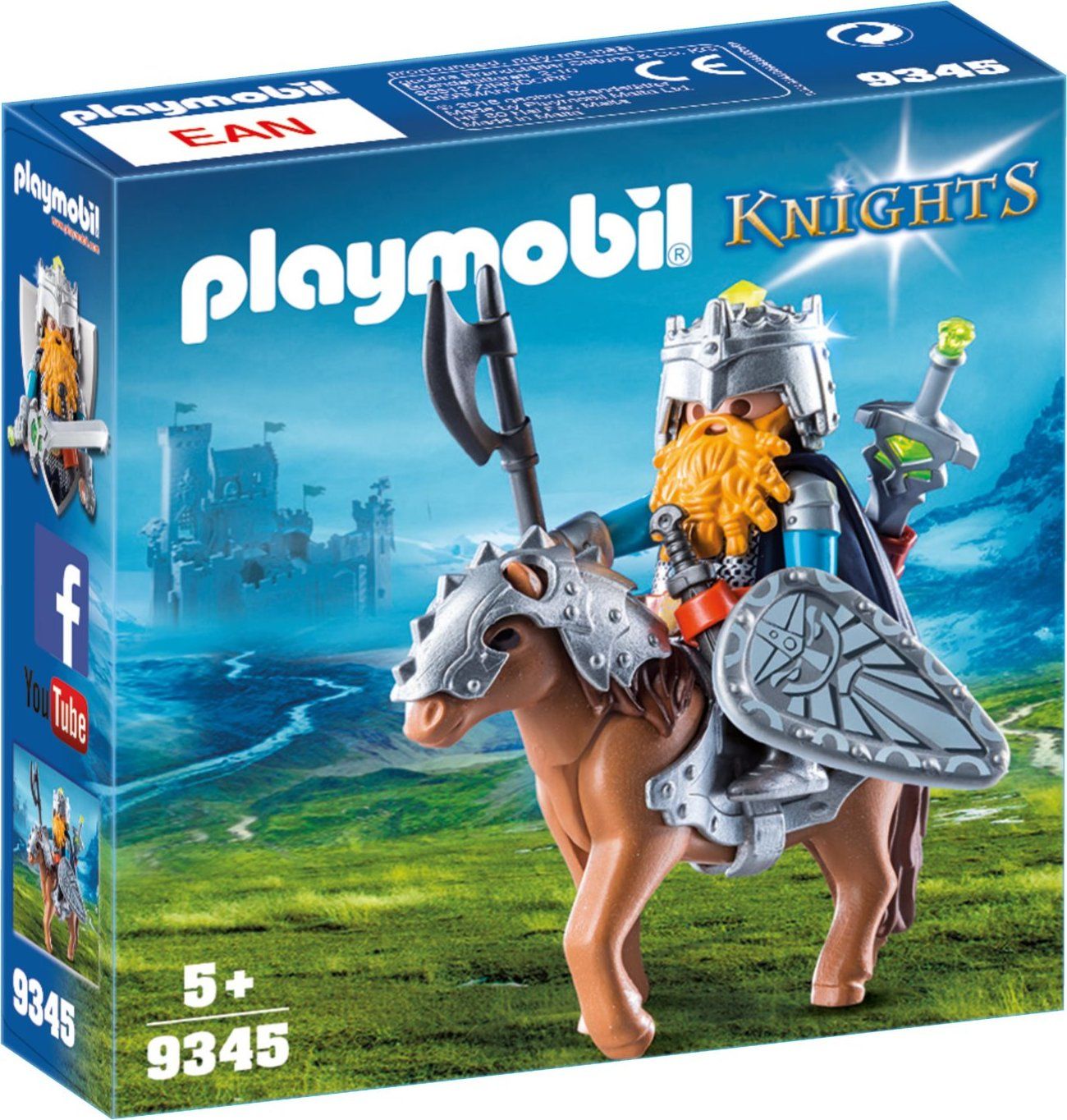 PLAYMOBIL Trpasličí bojovník na poníkovi 9345 - obrázek 1