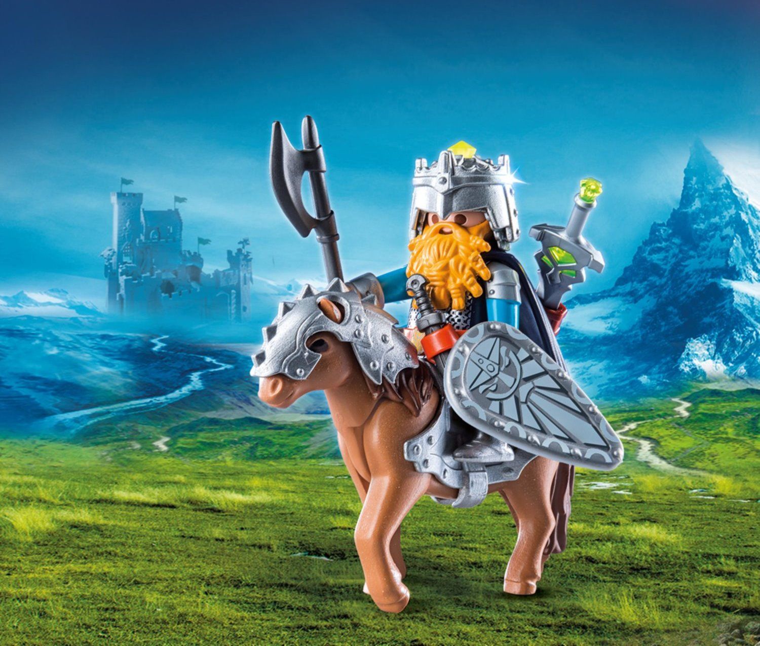 PLAYMOBIL Trpasličí bojovník na poníkovi 9345 - obrázek 2