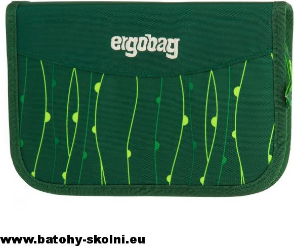 Jednopatrový vybavený školní penál Fluo zelený Ergobag - obrázek 1