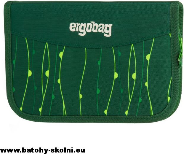 Jednopatrový vybavený školní penál Fluo zelený Ergobag - obrázek 2