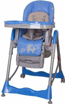 Jídelní židlička COTO BABY Mambo Blue - SLONÍCI - obrázek 1