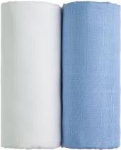 T-tomi Látkové TETRA osušky 100x90 cm 2 ks bílá + modrá - obrázek 1