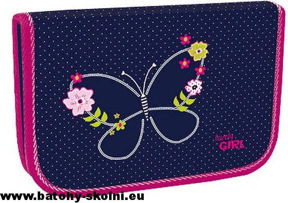 Školní jednopatrový penál Stil pouzdro Motýlek Blue Butterfly - obrázek 1