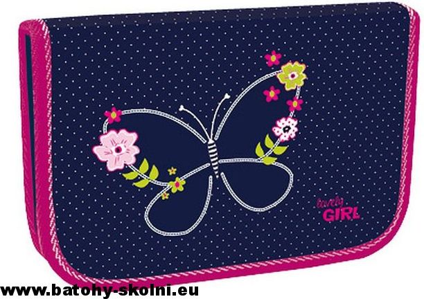 Školní jednopatrový penál Stil pouzdro Motýlek Blue Butterfly - obrázek 2