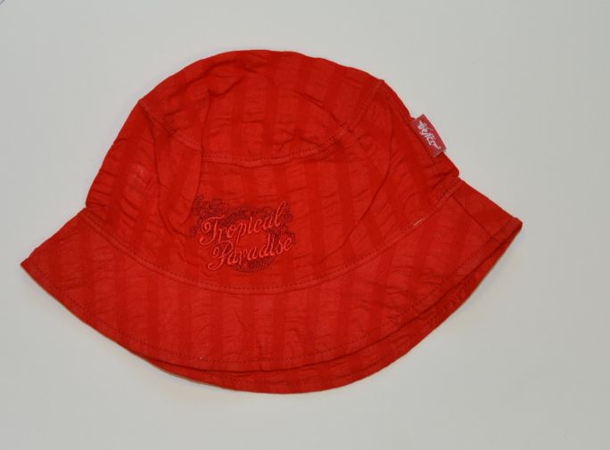 Dětský letní klobouček, Dráček, červený Tropical Paradise vel.2, Výprodej - obrázek 1