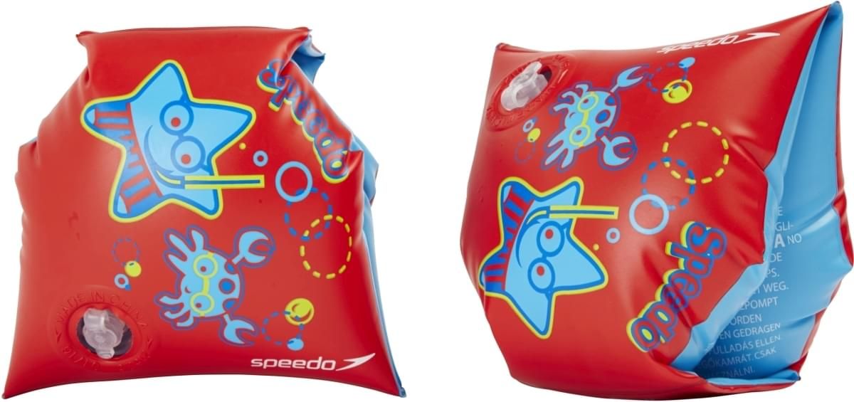 Speedo Sea Squad Armbands - lava red/neon blue uni - obrázek 1