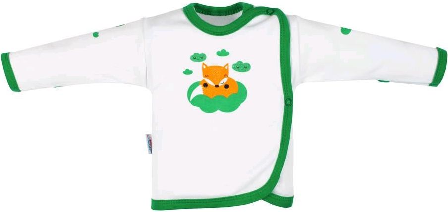 Kojenecká bavlněná košilka New Baby Liška zelená 68 (4-6m) - obrázek 1