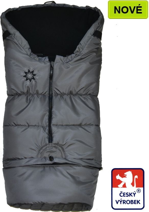 Zimní fusak do kočárku combi 3v1, šedočerný, winter sport, Dětský svět - obrázek 1