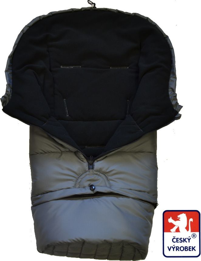 Zimní fusak do kočárku combi 3v1, šedočerný, winter sport, Dětský svět - obrázek 4