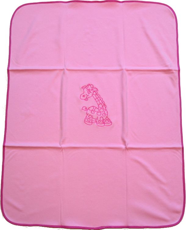 Letní bavlněná deka do kočárku, Dětský svět, DVOJITÁ, střední růžová - obrázek 1
