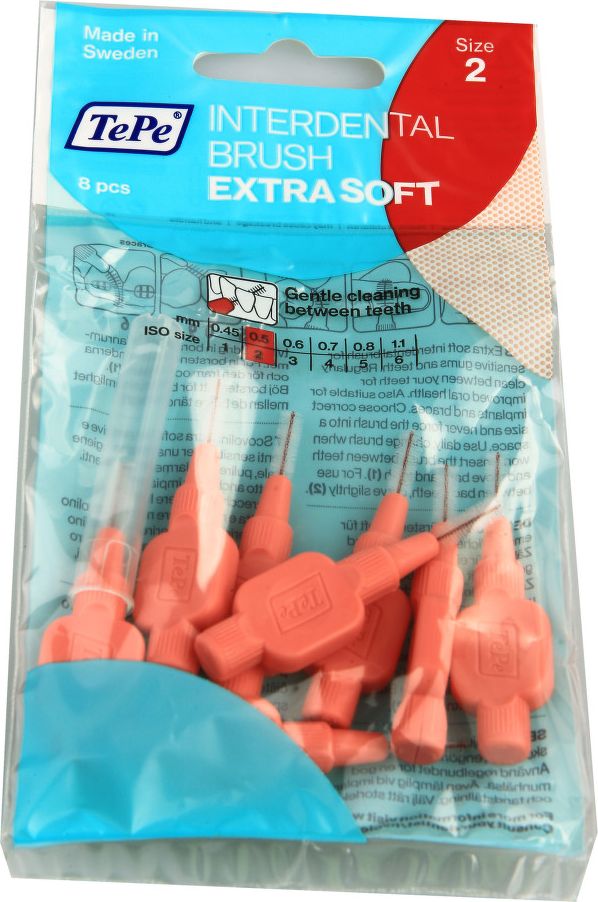 TePe mezizub.kart. ExtraSoft 0.5mm 8ks 122235 - obrázek 1